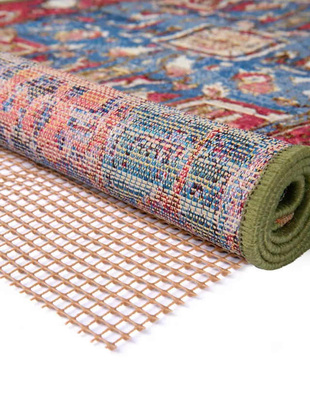 Brown 9' 10 x 9' 10 Outdoor Square Area Rug Pad Floor Protection Pad for Under Rugs & Carpet Weather Resistant for Patio, Deck, Terrace, Balcony, Porch - SQUARE SHAPE