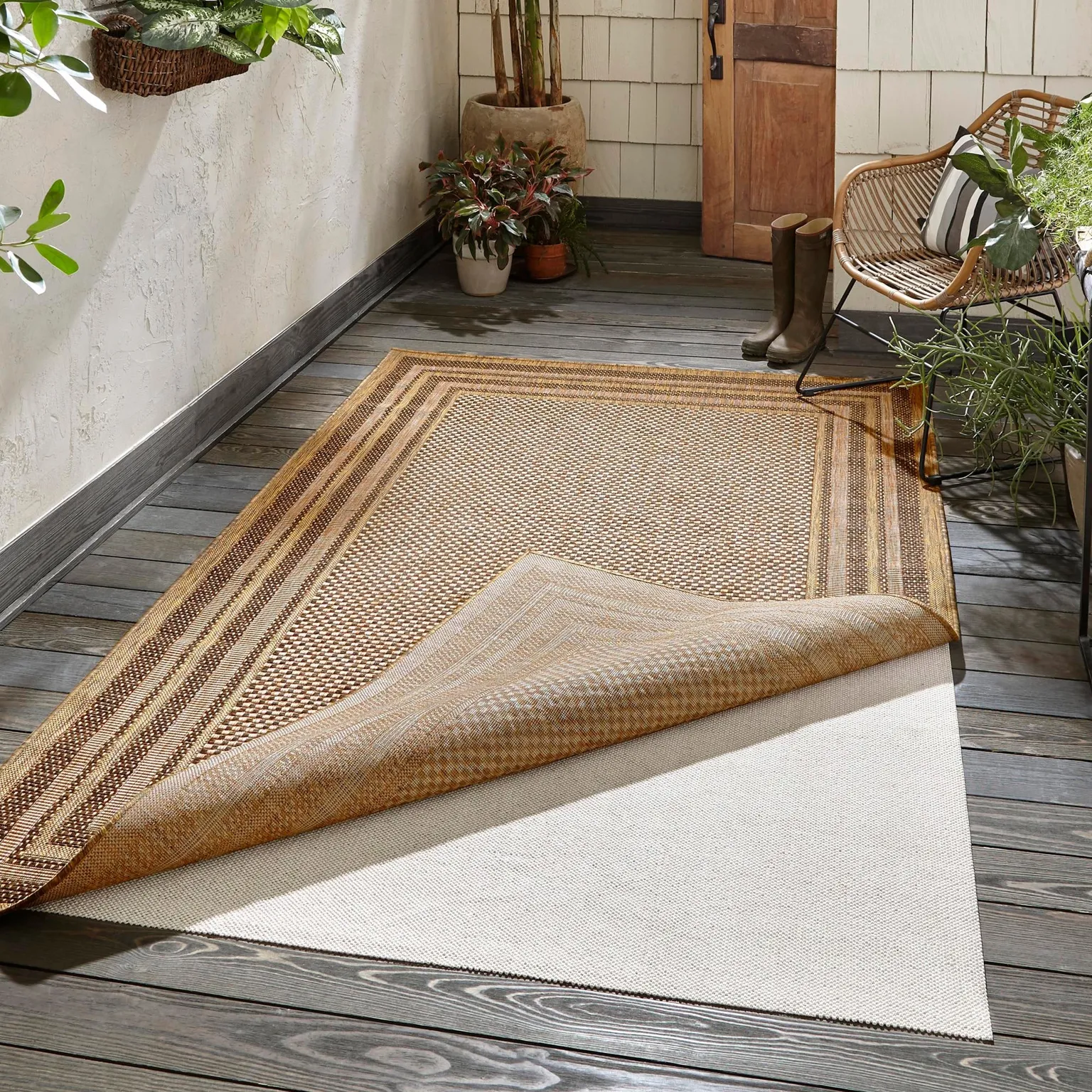 5' x 8' Eco Rectangle Area Rug Pad Floor Protection Pad for Under Rugs & Carpet Non-Slip Durable Rubber Underlayment